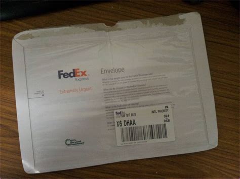 self addressed envelope fedex.